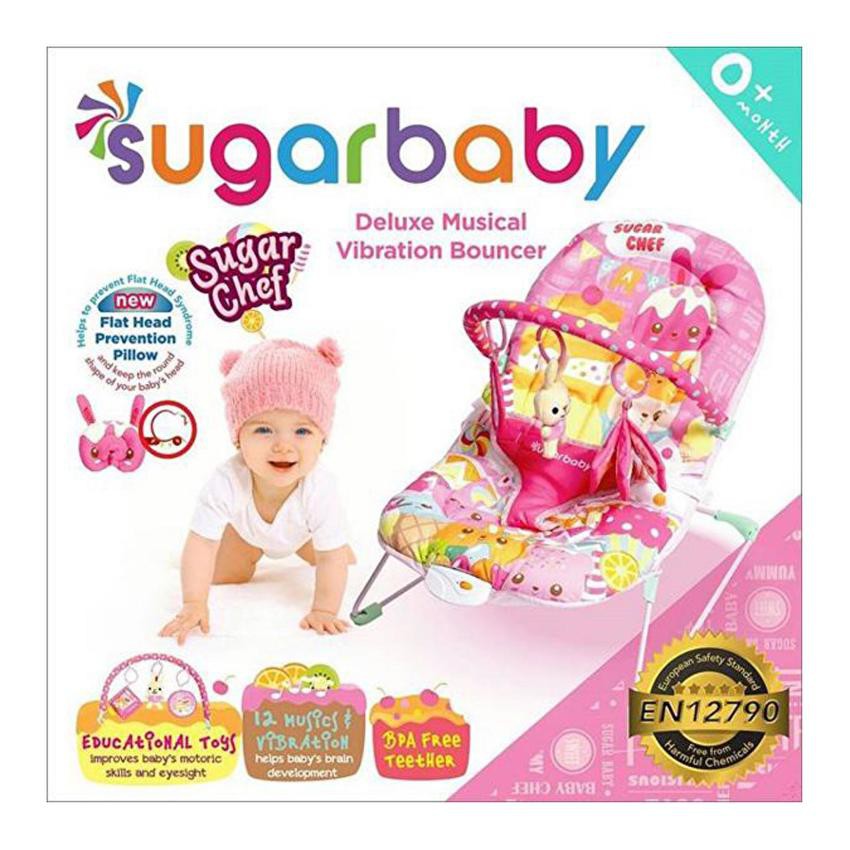 Morinz Sugarbaby Sugar Baby Deluxe Musical Vibration Bouncer 1 Recline-2