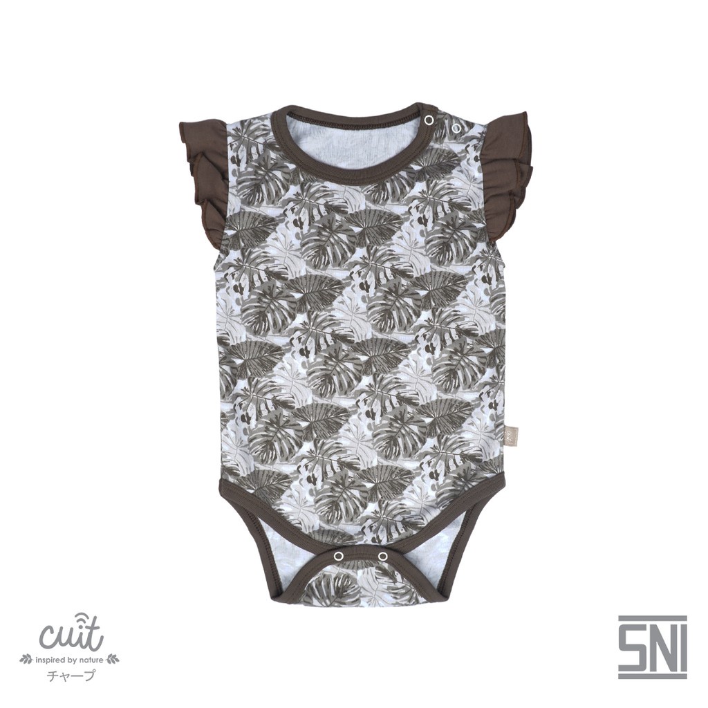 Cuit Baby Ruffle Bodysuit Monstera Kojo