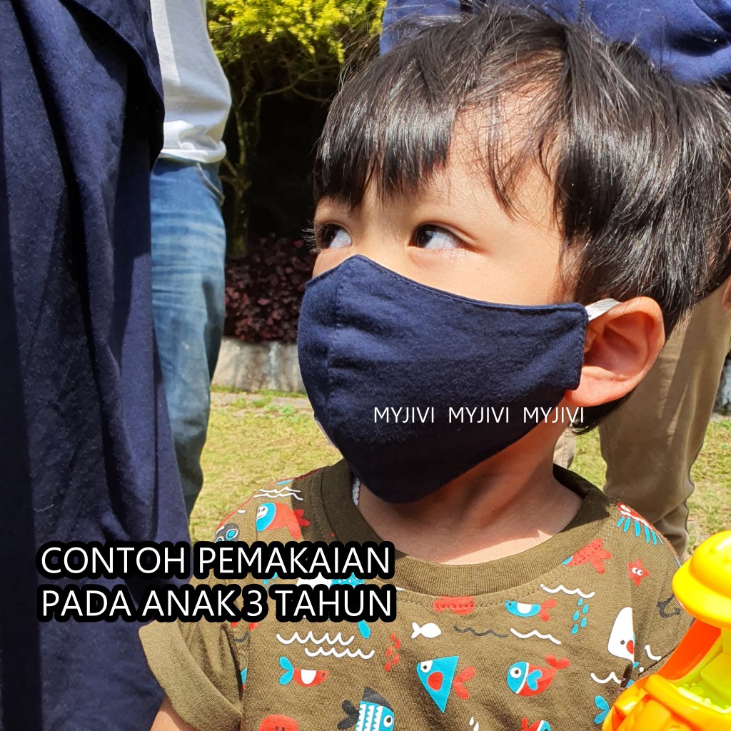 MASKER KAIN ANAK COTTON COMBED BY MYJIVI