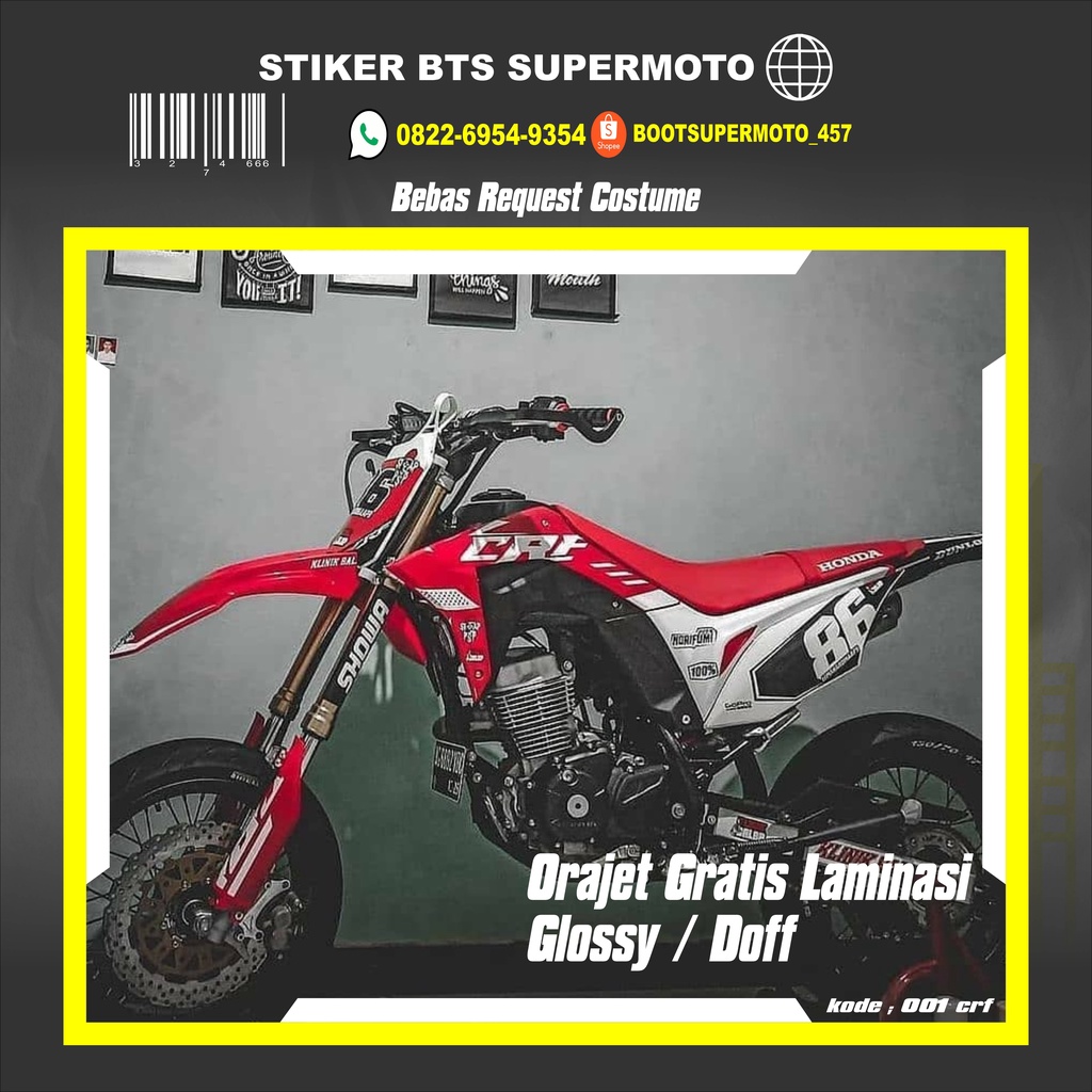 Jual Stiker Decal Crf L Full Body Orajet Gratis Laminasi Glossy