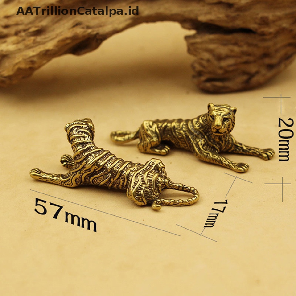 (AATrillionCatalpa) Patung Macan 3D Mini Bahan Kuningan Untuk Dekorasi Rumah