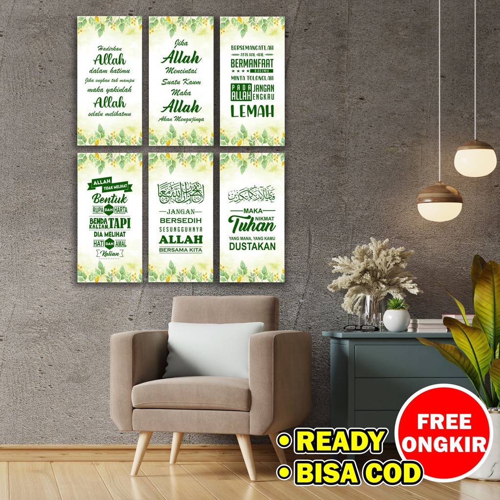 Hiasan Dinding Kamar Islami Poster Kayu Motivasi Islam Wall Decor Rumah Pajangan Dekorasi Kamar