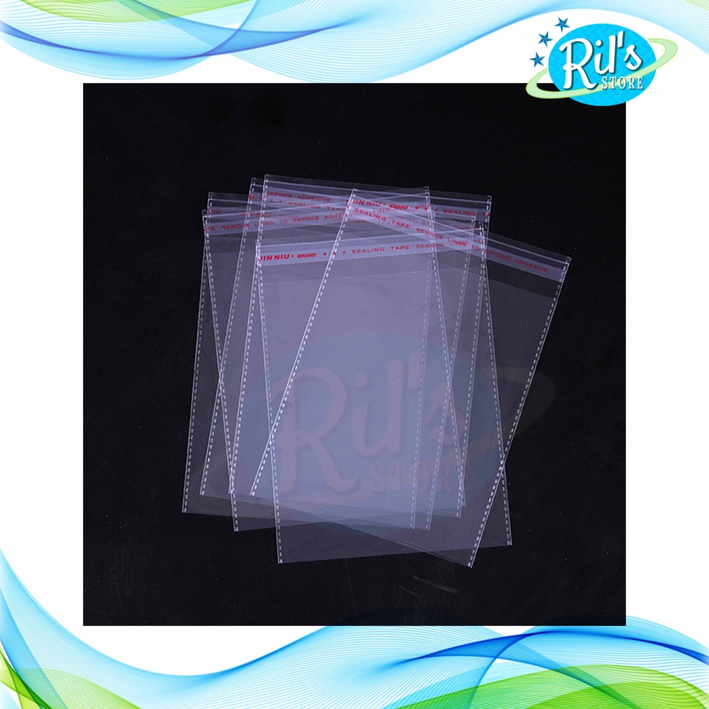 Plastik OPP Lem 15.5 x 18 Tebal - Double Press / Plastik Roti / OPP Seal / Plastik Kemasan 15.5x18 c