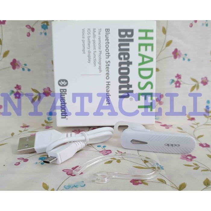 NEW Handsfree Bluetooth Oppo Headset Earphone Original 99    Hitam