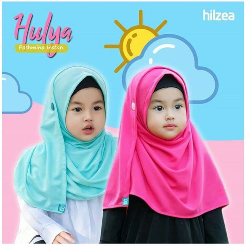 Hijab/jilbab anak Syiria dan Pasmina instan size XS dan S ori by Hilzea