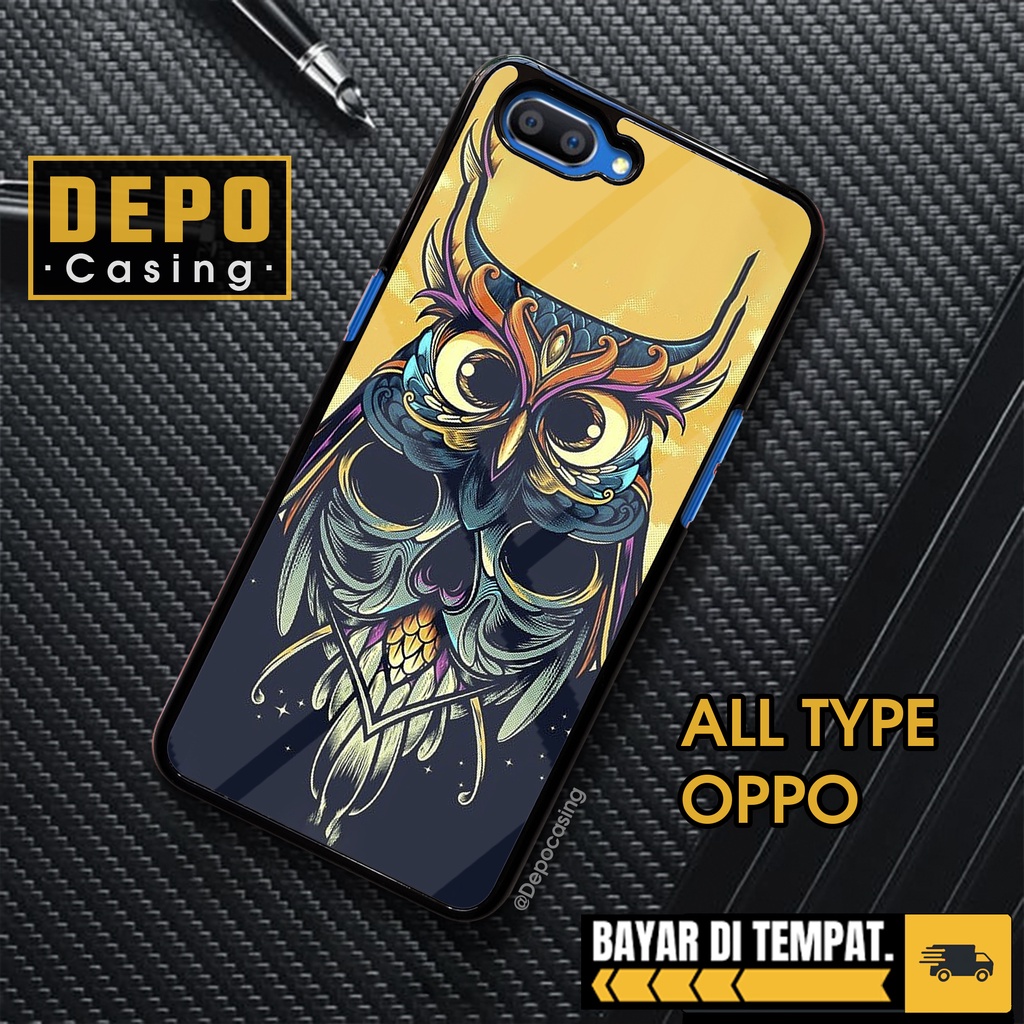Case Oppo A3S Case Hp Oppo A3S Glossy Case Depo Casing [OWL] Casing Hp Oppo Case Aesthetic Kesing Hp