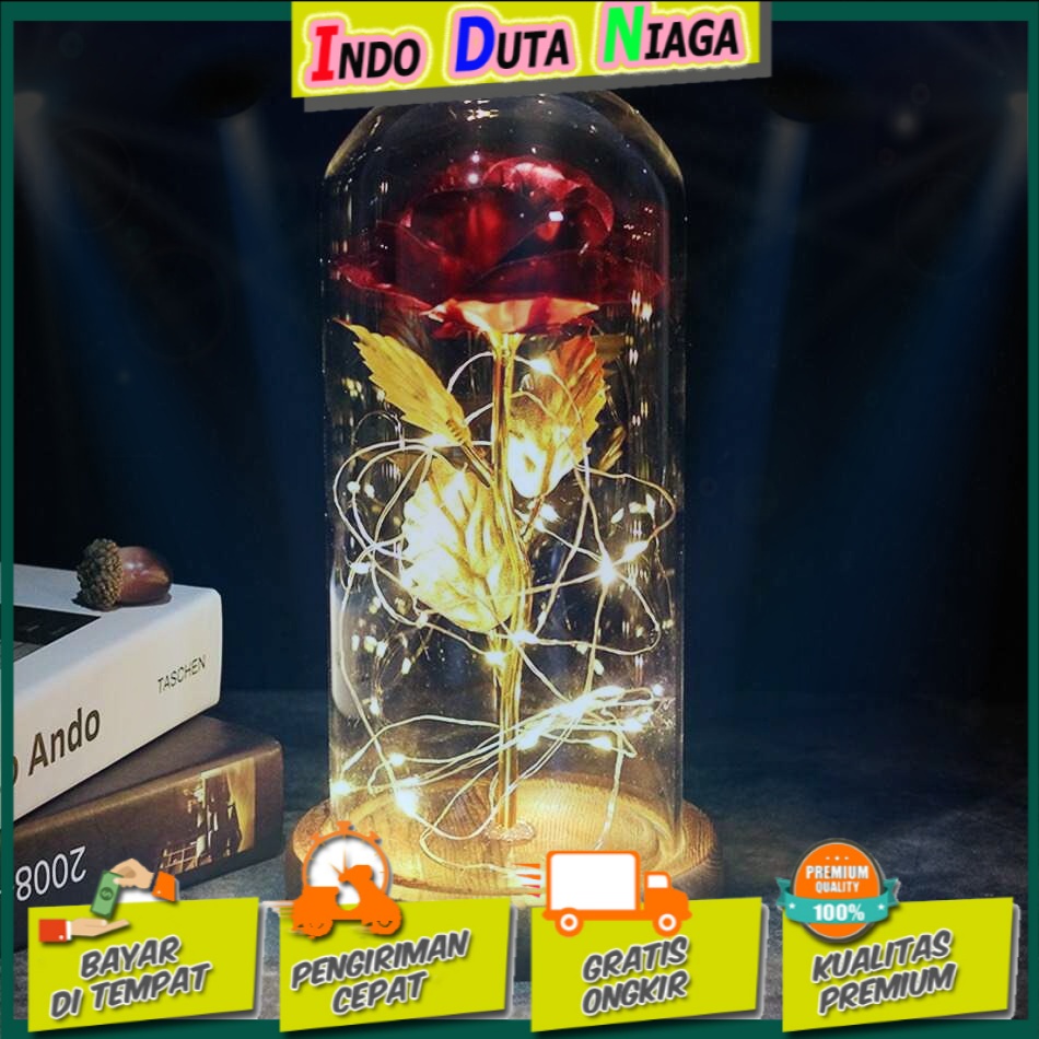 ACEVIVI Bunga Mawar Lampu LED Dekorasi Black Illumination Rose - AC03