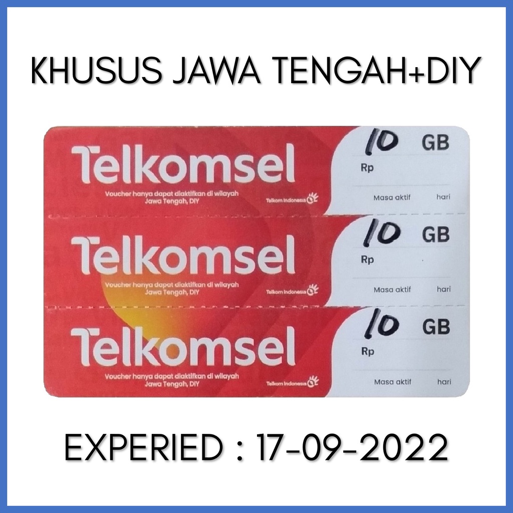 Voucher Telkomsel 10GB 30hari Jateng dan DIY