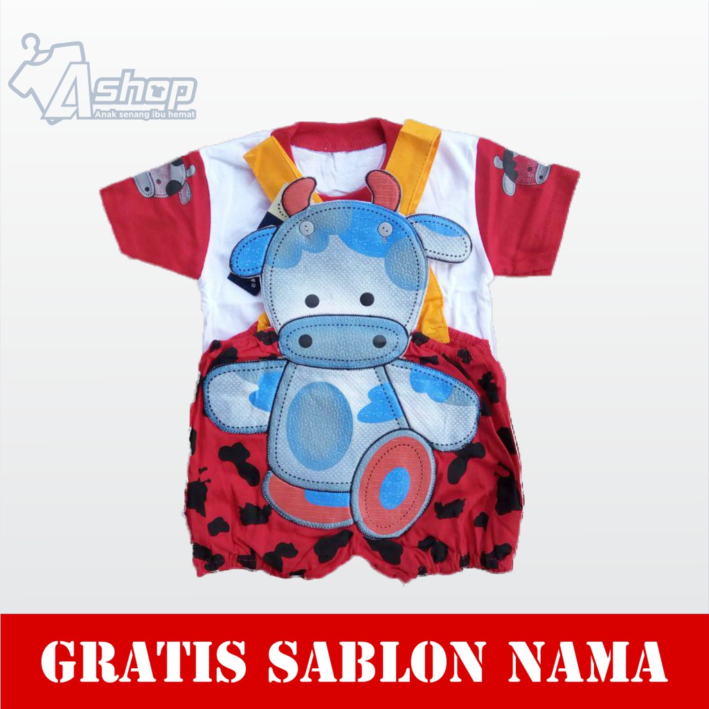 Jumper Bayi Baju Kodok motif Sapi