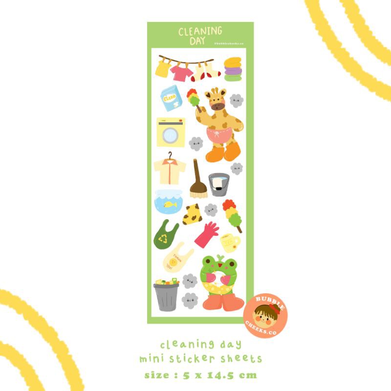 

sticker sheets cleaning day day korean style bubblecheeks.co