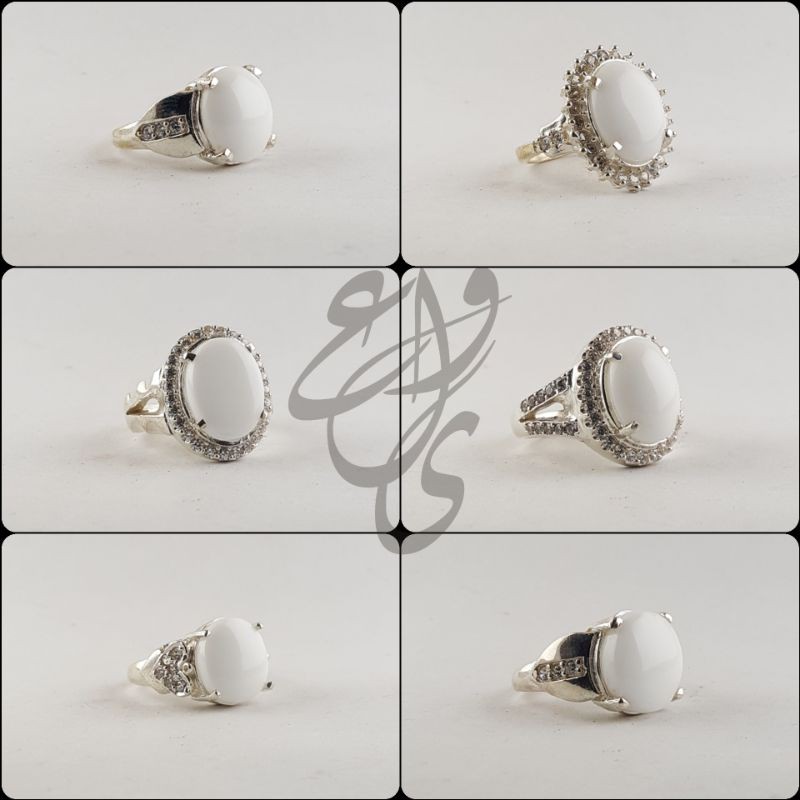 ORIGINAL YEMEN CINCIN PEREMPUAN AKIK YAMAN ABYAD PUTIH خاتم عقيق يمان ابيض