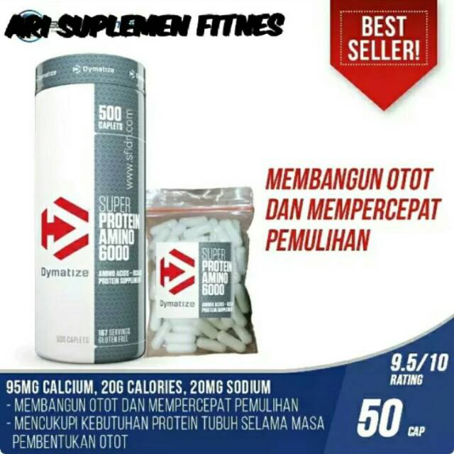 Amino Super 6000 Dymatize Kemasan Eceran/Ketengan 50 Tab