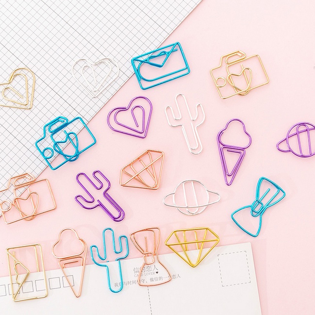 

Paper clip metal motif lucu Klip kertas set 10