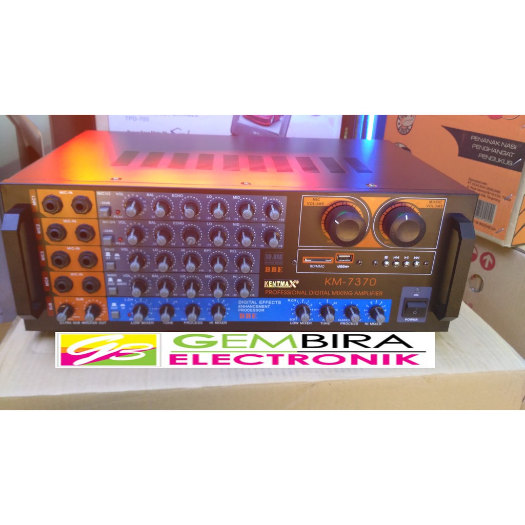 Amplifier power kentmax km 7370 plus prosesor BBE