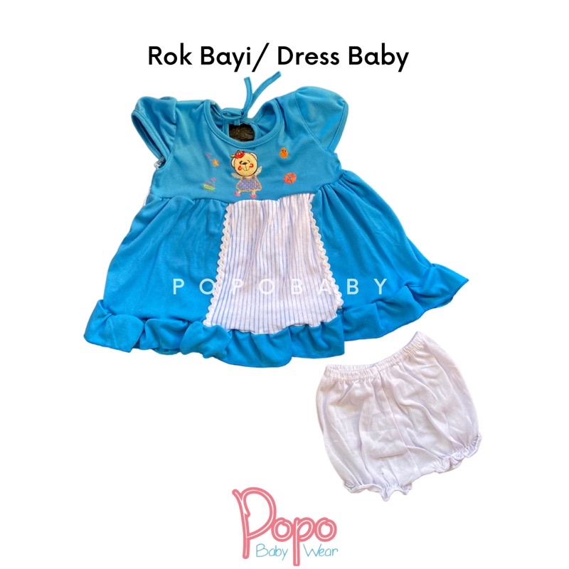 Rok Bayi / dress baby set celana pop (warna tua)