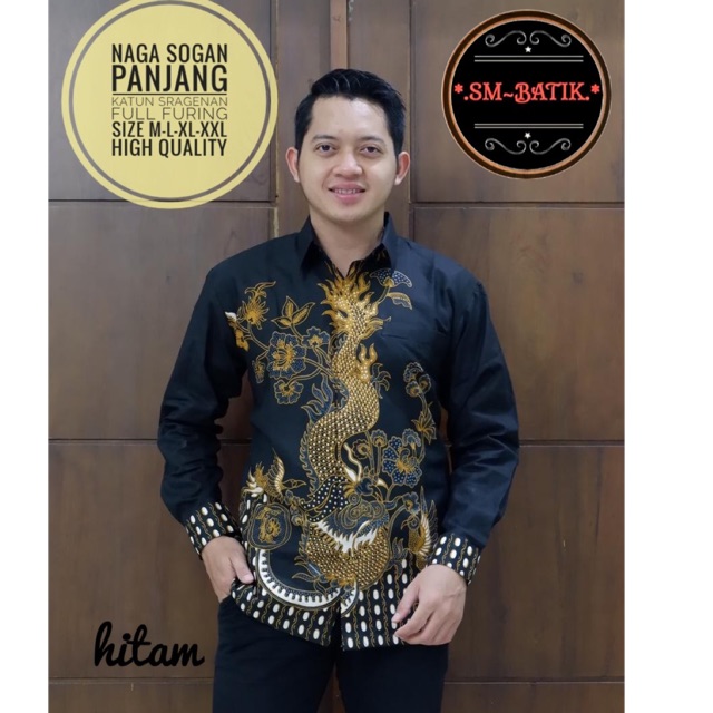 Batik Pria NAGA SOGAN Panjang Full Furing Termurah