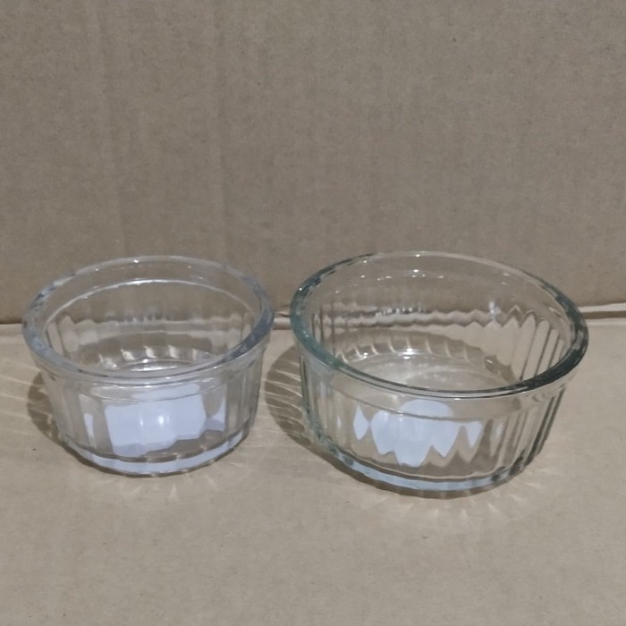 Mangkok Kaca - 2Pcs Mangkok Ramekin Kaca 10Cm.