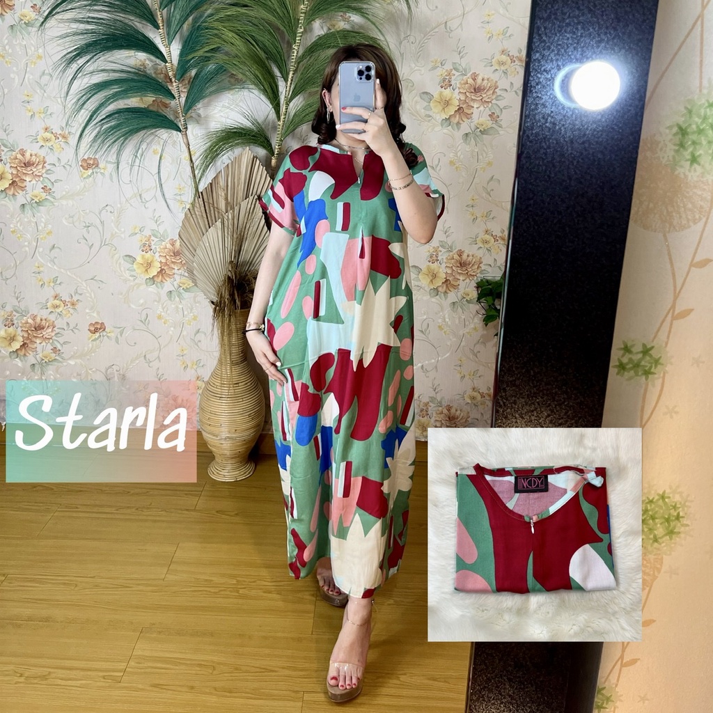 PART1 NCDY HOMEWEAR DASTER PANJANG SEMATA KAKI LD 130cm BUSUI FRIENDLY JUMBO-Starla