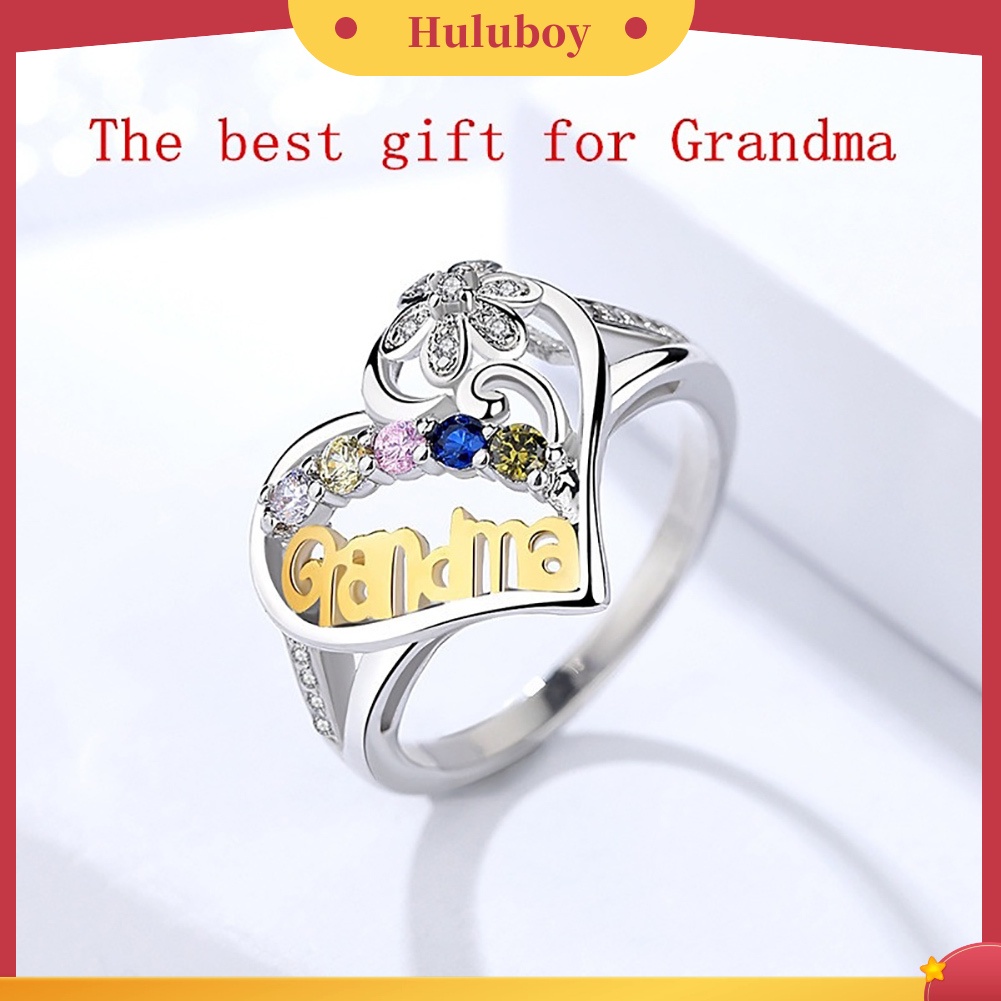 Hu Hu Hu Hu Hu Alat Bantu Pasang Kacamata♡ Cincin Desain Hati Hollow Hias Berlian Imitasi Untuk Hadiah Ulang Tahun