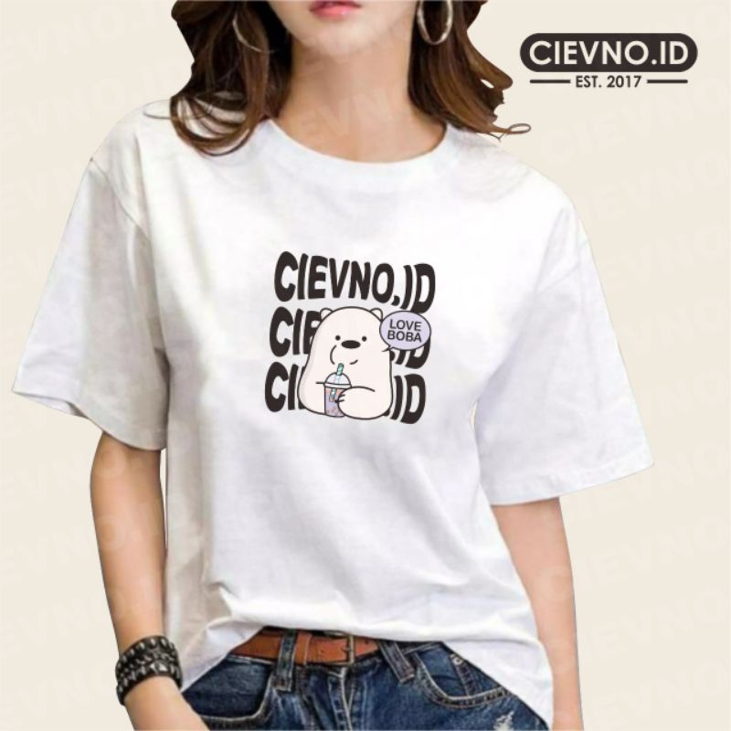 KAOS PENDEK CIEVNO BEAR (DIGITAL PRINTING) SIZE S - XXXL (UNISEX)