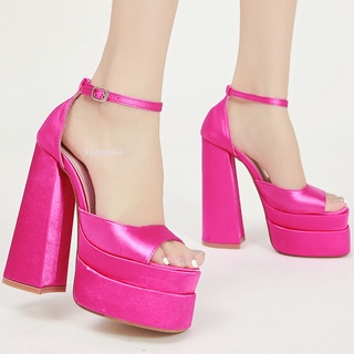 chunky heel platform sandals