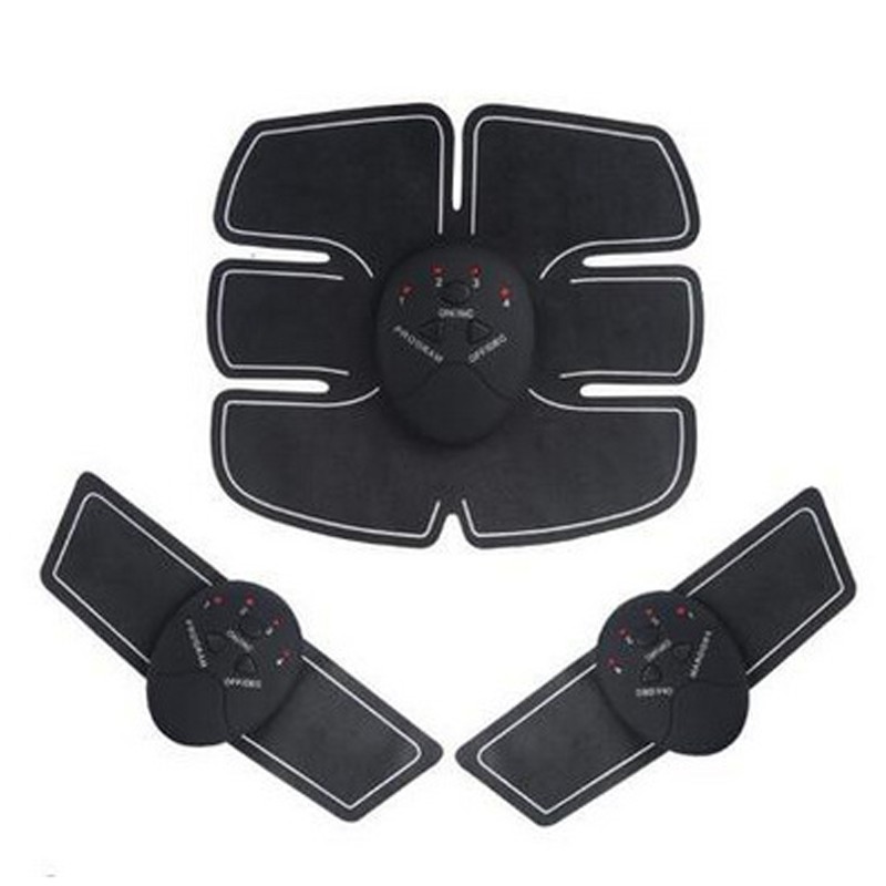 PROMO Alat Stimulator Terapi EMS Otot Six Pack ABS Abdominal Muscle Exercise - Black - OMSEGRBK