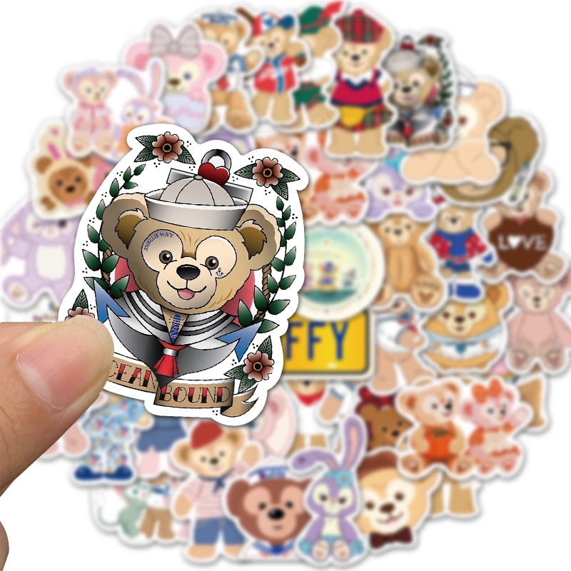 40 little bear Duffy cartoon stickers cute kids toys stickers luggage personality stickers stickers waterproof