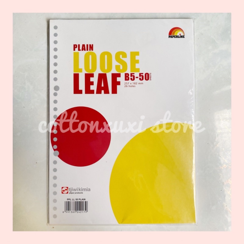 

Paperline Loose Leaf B5 isi 50 Kertas Binder Refill Polos