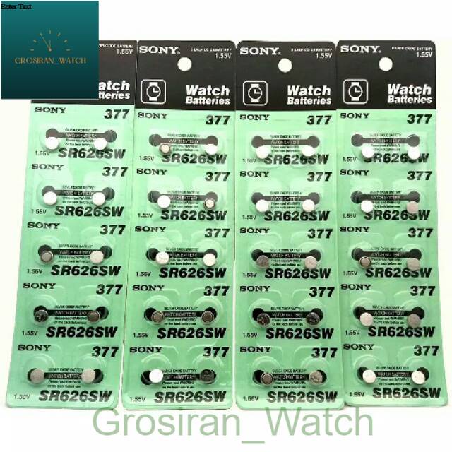 (1pack)Hot Sale Baterai Sony Murah SR626SW Satu Papan Isi 10 pcs [G_W]