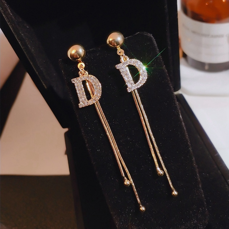 Anting Drop Mutiara Putih Bentuk Bulat Warna Emas Bahan Zirkon Gaya Korea Bohemian Untuk Wanita