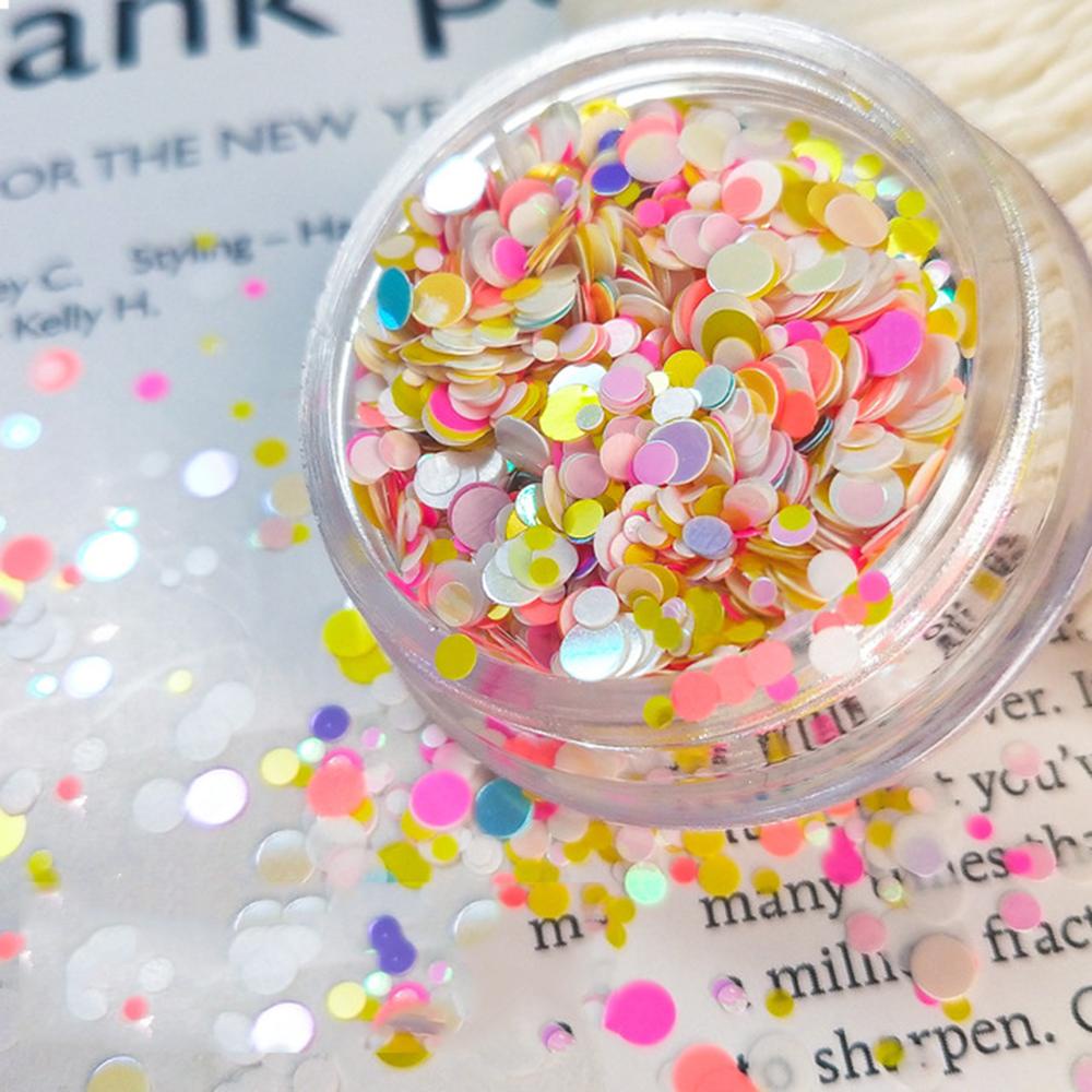 Mxbeauty Nail Art Bulat Sequin Charm Shines Dots DIY Dekorasi Nail Art