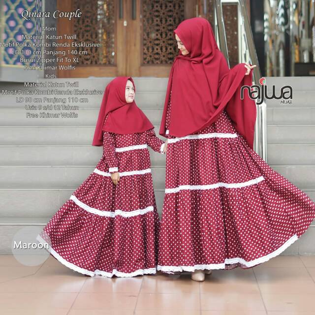 GAMIS COUPLE IBU ANAK QINARA MURAH SOLO