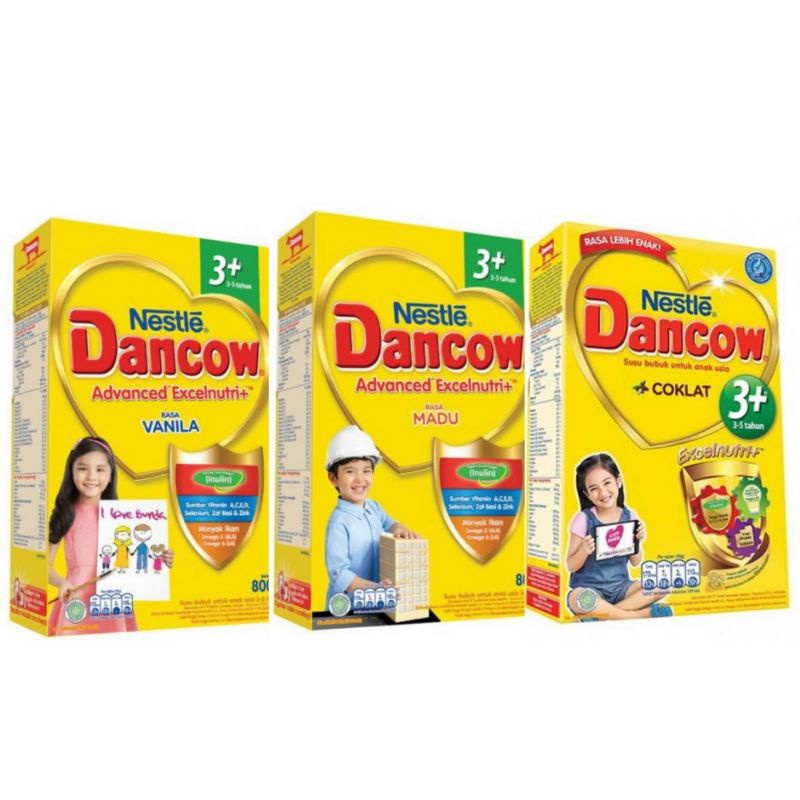 Dancow 3+ 800gr / susu pertumbuhan anak / Vanila madu coklat