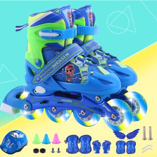  Sepatu  roda  anak anak set lengkap berusia 3 5 6 8 10 tahun 