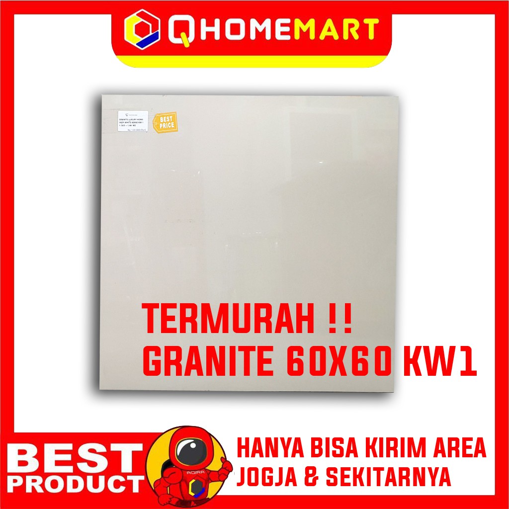Termurah Granit Tile Luxury Home Ss601 Indy White 60x60 Khusus Kirim Area Jogja Indonesia