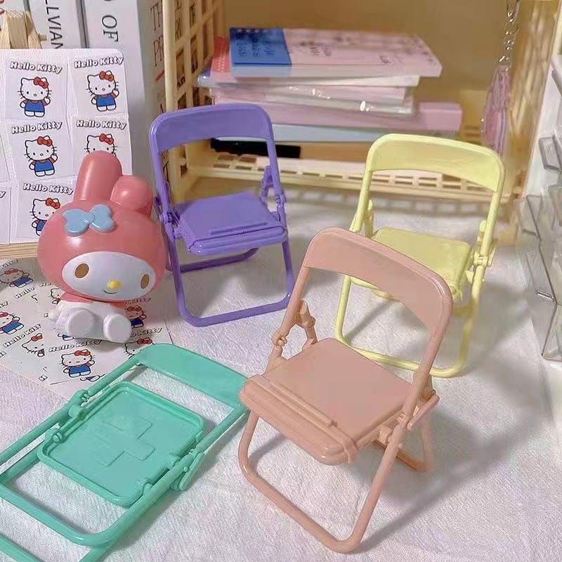 ~ PIYOSHI08 ~ Folding Stand Handphone Model Kursi Macaron / Sandaran HP Kursi AF226