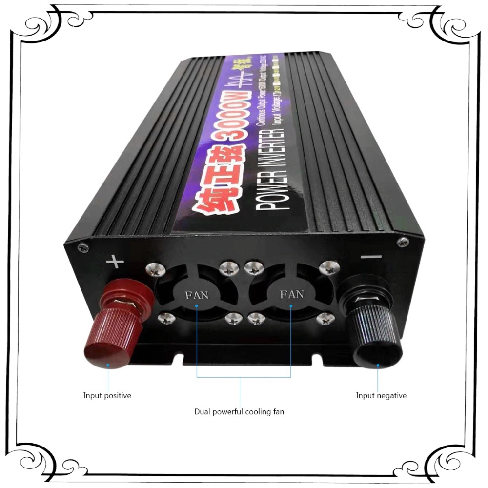 GS8 Power Inverter 3000W Pure Sine Wave Pengubah Arus DC to AC Mobil Car Powerinverter DC 24V to AC 220V SUNYIMA SY3000