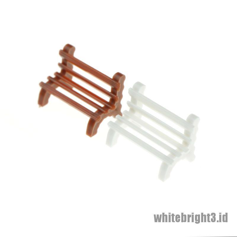 (white3) Miniatur Bangku Putih Untuk Dekorasi Rumah / Hadiah Pernikahan