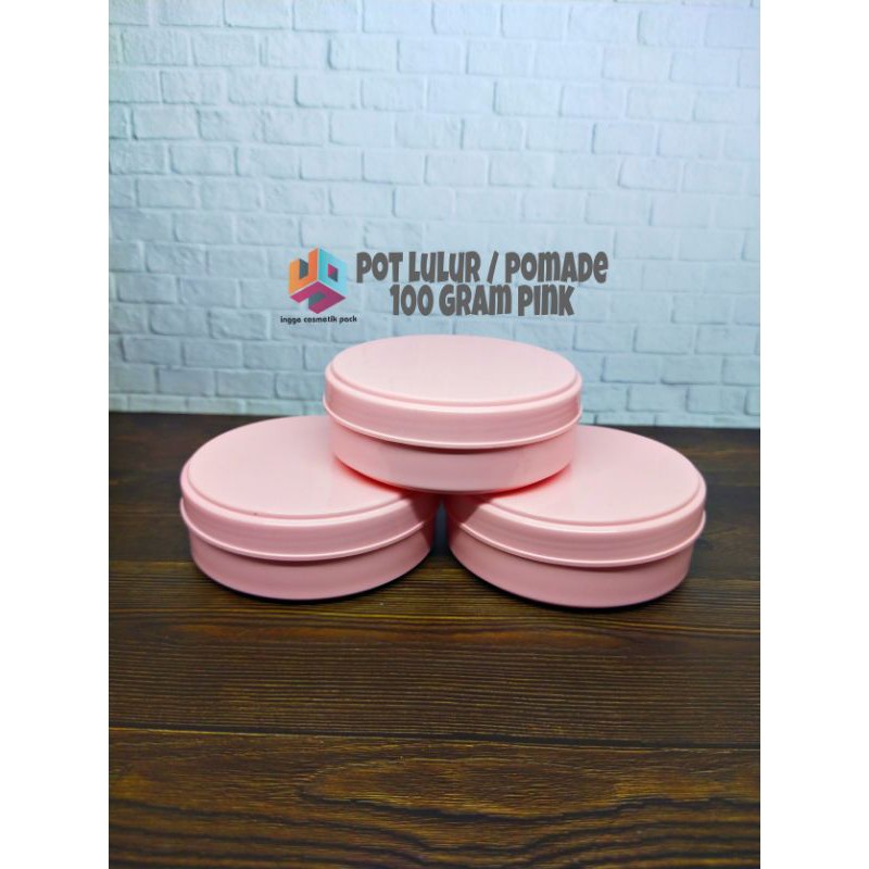 POT LULUR 100 GRAM PINK BAHAN PP PLASTIK