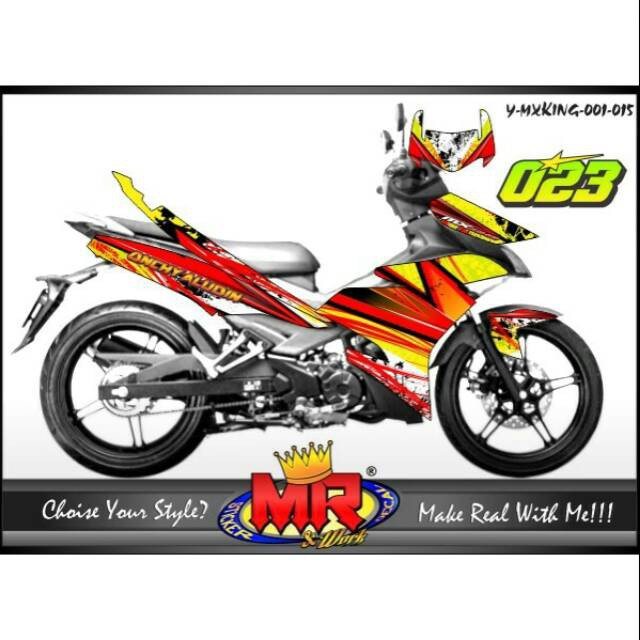 Decal Premium Jupiter MX King 150 Stiker Sticker semi full desain keren suka-suka 05 spec A