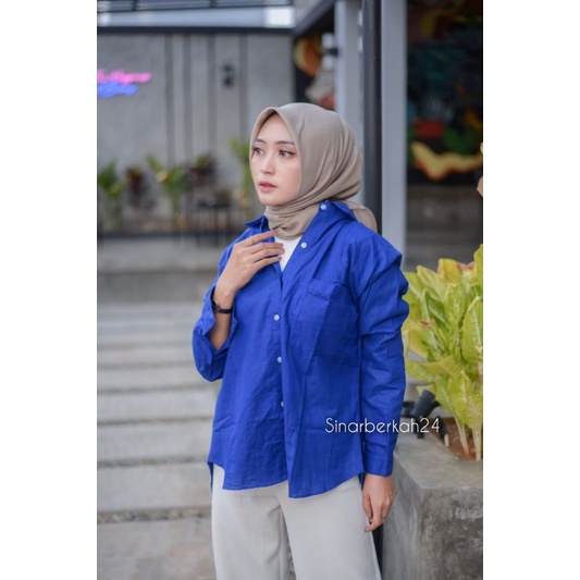 Kemeja wanita oversize linen / Olivia Shirt