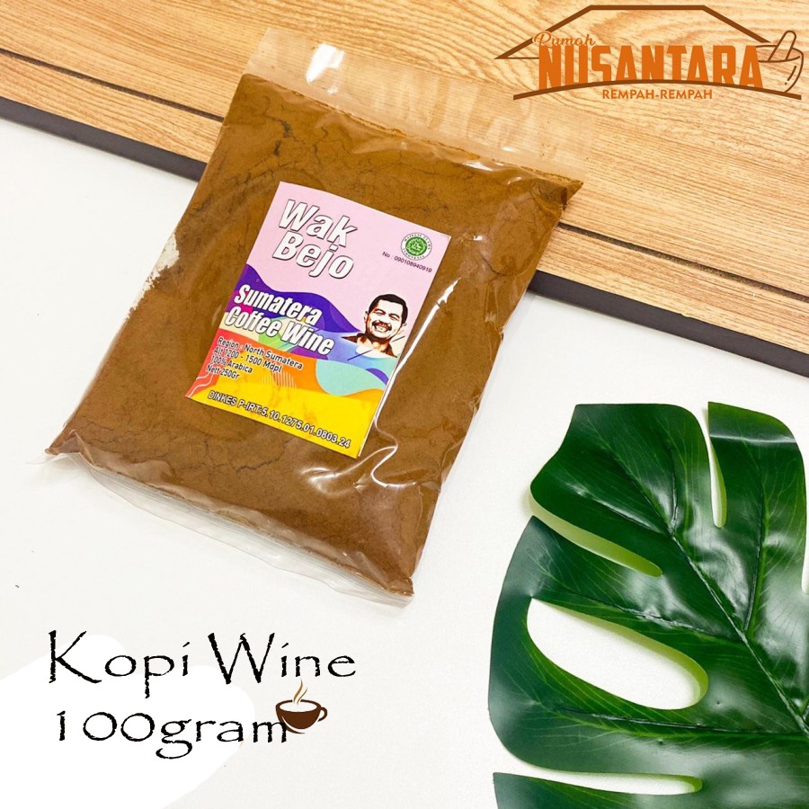 

Kopi Wine Bubuk Hitam Asli Tanpa Campuran Kualitas Premium 100 Gram