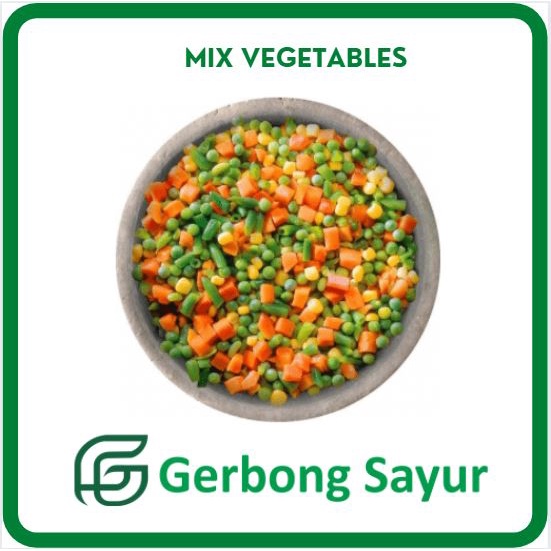 

Mixed Vegetable jagung wortel kacang polong Frozen Food- 500g