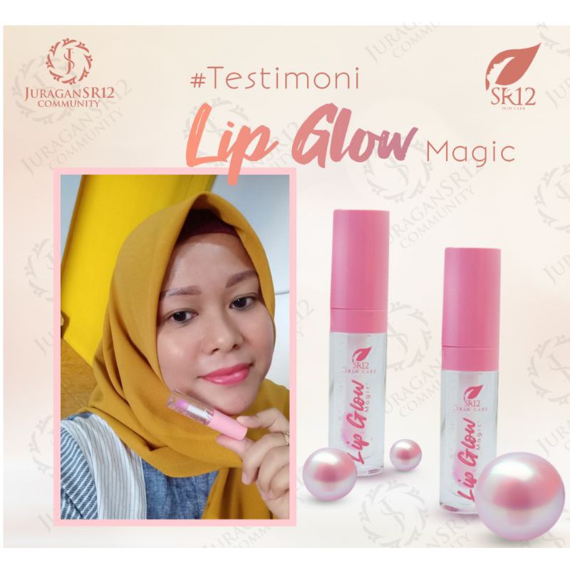 LIP GLOW MAGIC SR12 LIP GLO MELEMBABKAN BIBIR CERAH MERONA WARNA TAHAN LAMA EFEK GLOSSY