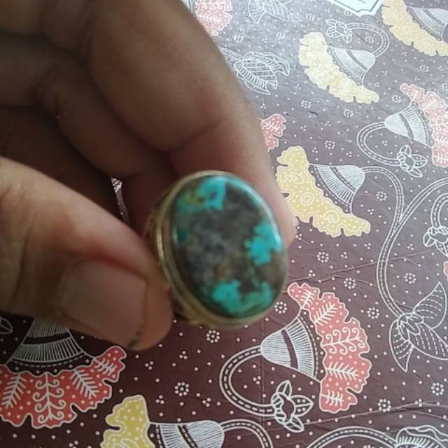 Cincin batu akik pirus persia asli ring kuno