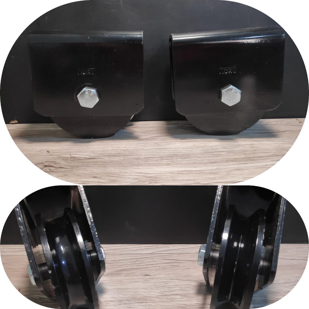 Roda Pagar Rumah Beton Hitam 3 / 4 Inch Bulat / Segitiga