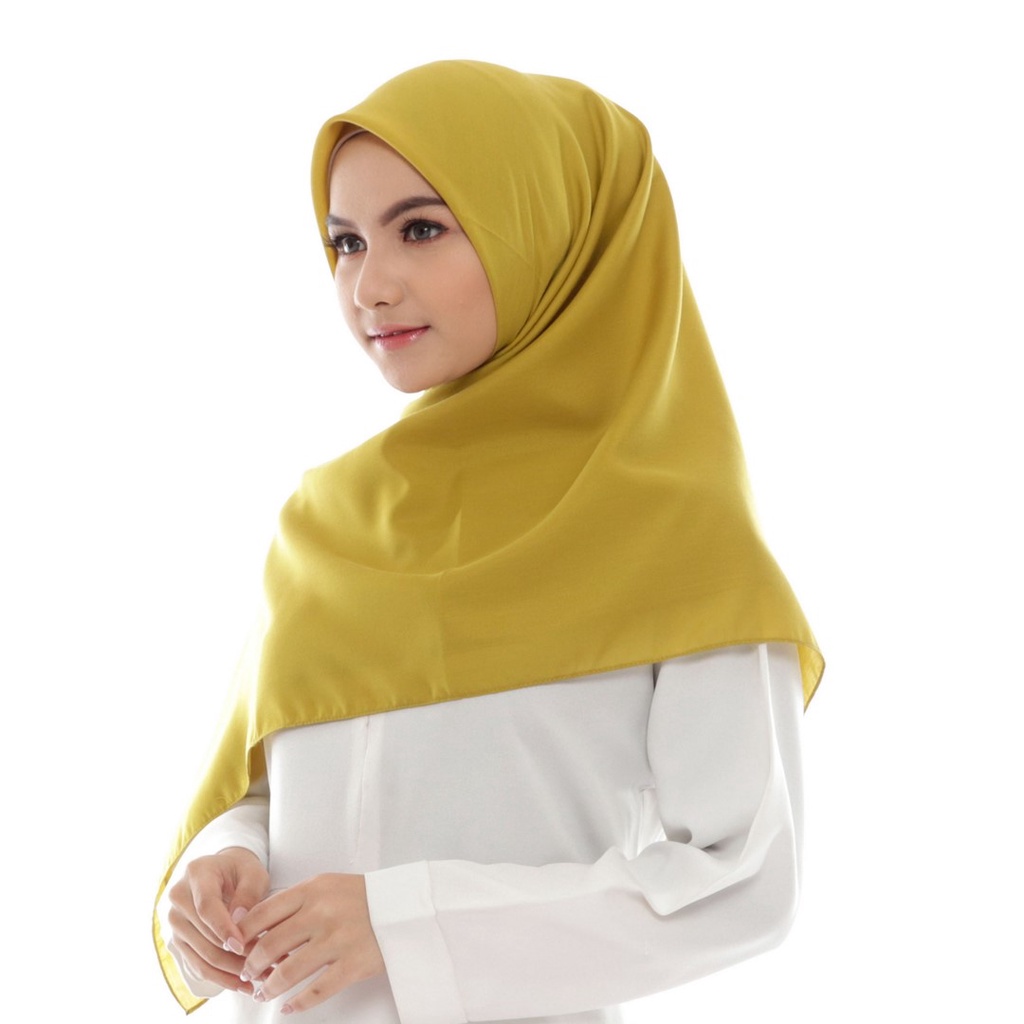 Voal Basic - Hijab Kerudung Square Segiempat Segi Empat Polos Bella Square Voal Premium Jahit Tepi 1