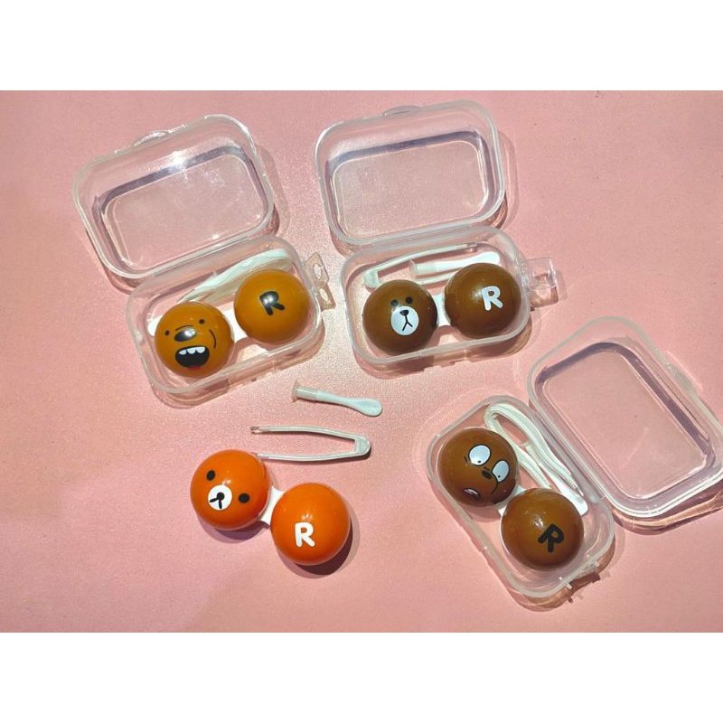 KOTAK LENSA MINI ANIMAL + CAPITAN / TRAVEL KIT / TEMPAT SOFTLENS