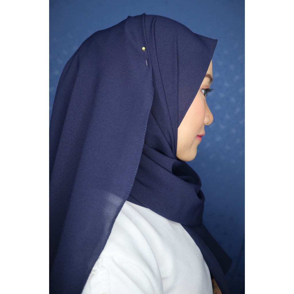 BIG SALE!! Pashmina Sabyan Diamond Italiano Premium 175x75 Grosir Hijab Cantik Kece Murah Diskon-NAVY