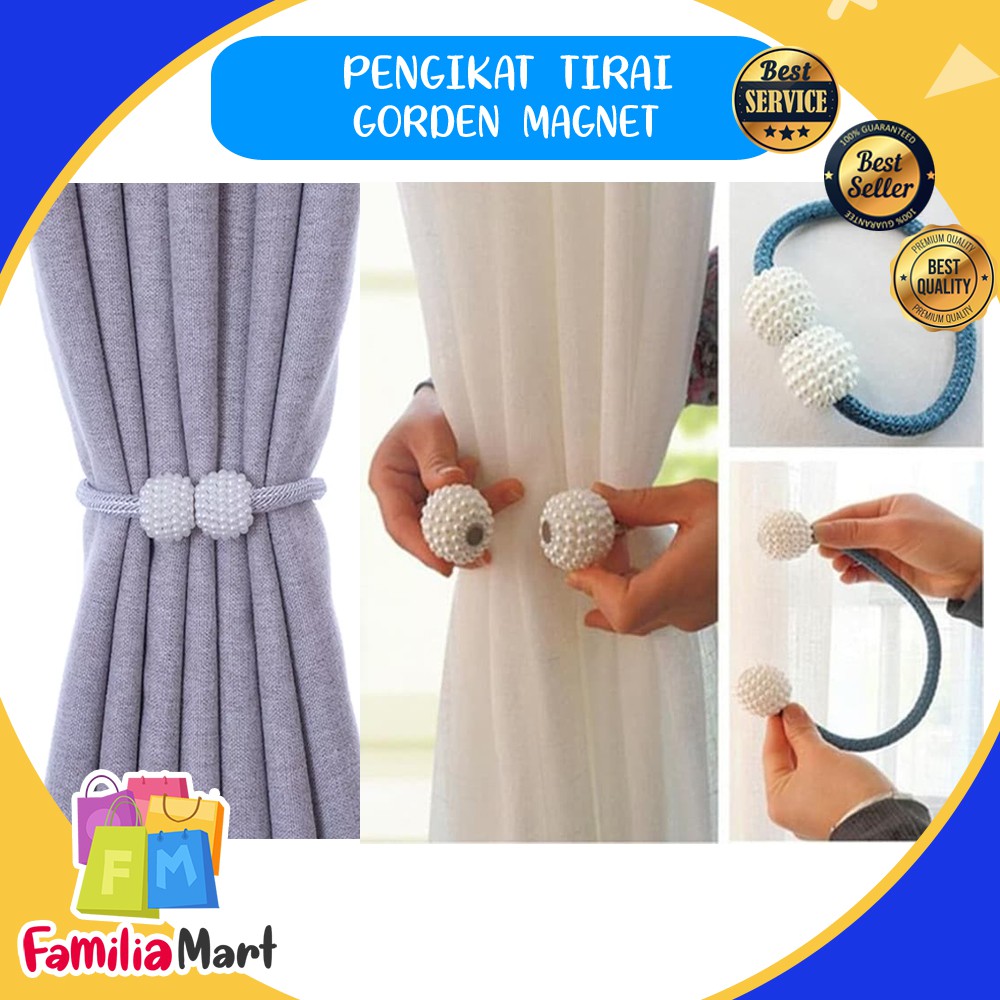 Tali Magnet Gorden Pengikat Hordeng Gorden Tirai Curtain Tie Rope Ball Rumah